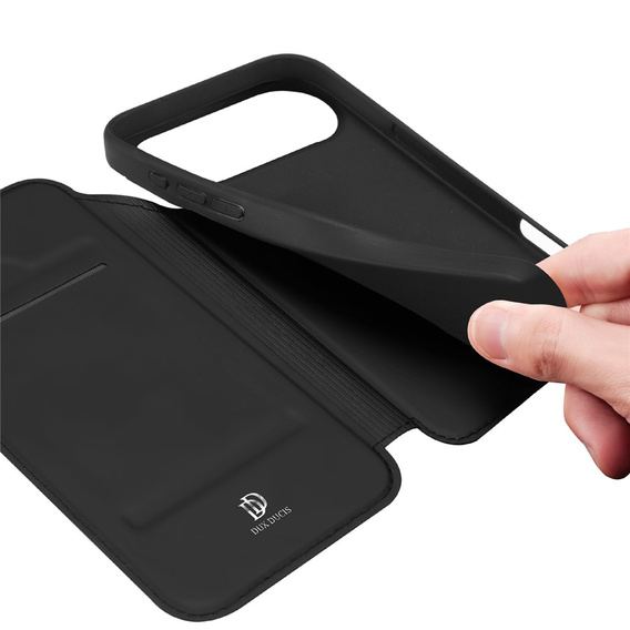 Dux Ducis tok iPhone Air, Skin Pro, pánttal, kártyafoglalattal, fekete