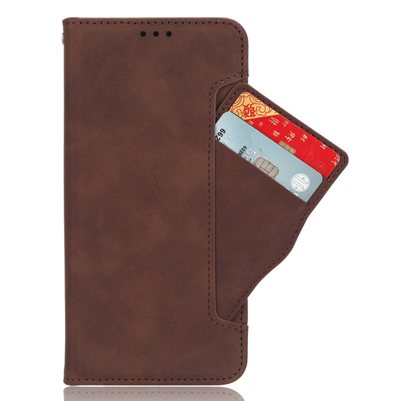 Pattintható tok a Xiaomi Poco F7 Ultra, Card Slot, barna