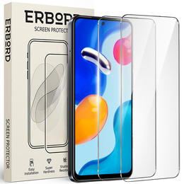 2x edzett üveg a Xiaomi Redmi Note 11 Pro, ERBORD 9H Hard Glass a képernyőn