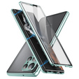 Magnetic Dual Glass MagSafe tok Samsung Galaxy S24 Ultra, zöld