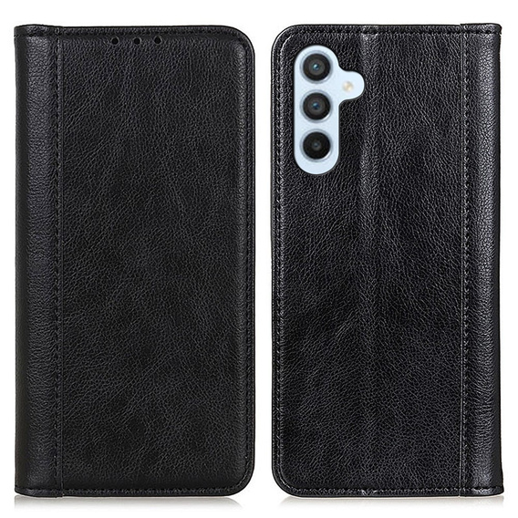 Telefontok a Samsung Galaxy A35 5G, Wallet Litchi Leather, fekete