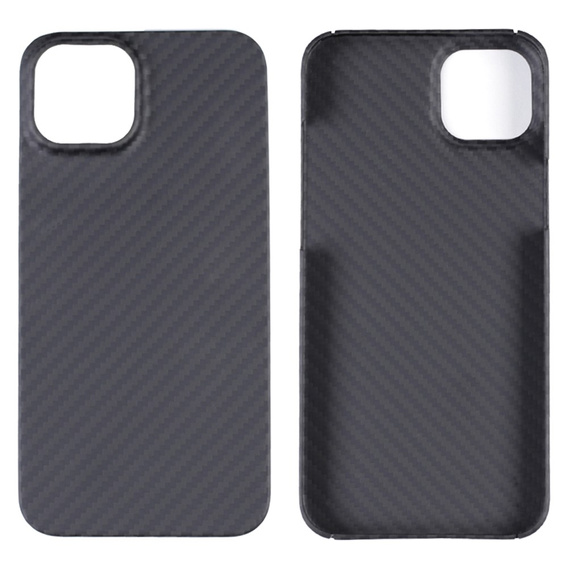 Tok iPhone 14, Aramid Fiber Cover, fekete