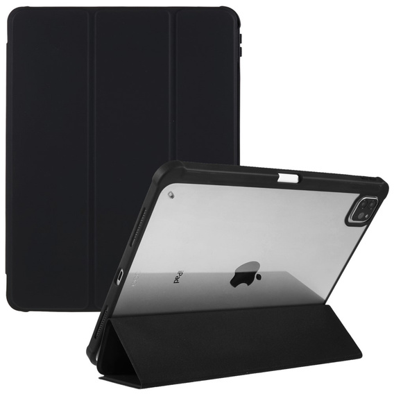 Tok iPad Pro 12.9" 2022/2021/2020 (6/5/4 gen.), Smartcase Hybrid, tolltartó résszel, fekete