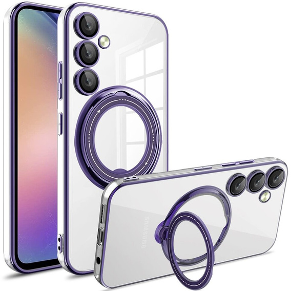 Mágneses tok Samsung Galaxy A54 5G készülékhez, MagSafe, lila