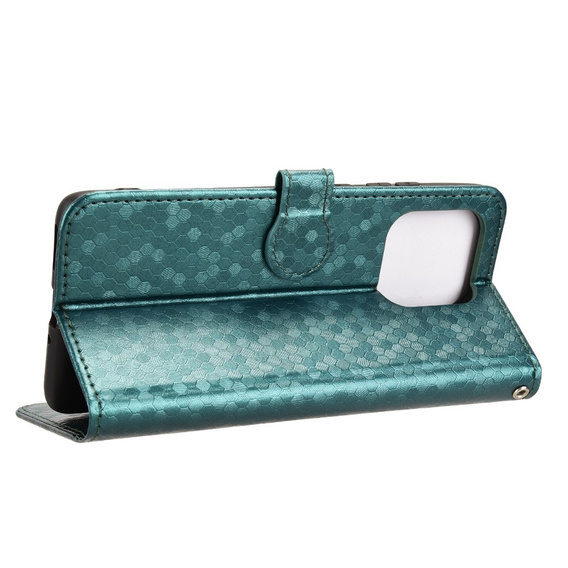 Flap tok Motorola Edge 60 / 60 Fusion, Wallet Rhombus, zöld