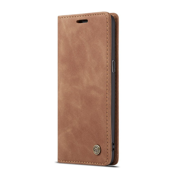 CASEME tok Samsung Galaxy S8, Leather Wallet Case, barna