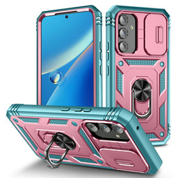 Tok Samsung Galaxy A54 5G, csúszó objektív fedéllel, Zöld