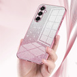 Glitter tok CamShield Samsung Galaxy A57 5G készülékhez, rózsaszín