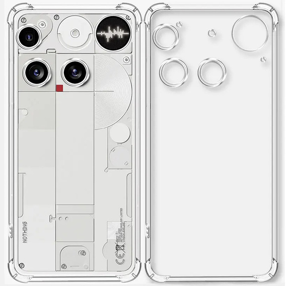 Telefontok a Nothing Phone 3 5G, Dropproof, átlátszó