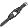 Bőrszíj Apple Watch 1/2/3/4/4/5/6/7/8/SE/Ultra 42/44/45/49mm, fekete