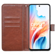 Pattintható tok a Oppo A79 5G, Crazy Horse Wallet, barna