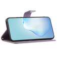 Pattintható tok a Motorola Moto E22 / E22i, Wallet, tree i sowy, lila