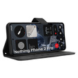 Pattintható tok a CMF Nothing Phone 2 Pro, Crazy Horse Wallet, fekete