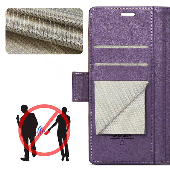 CASEME Litchi pénztárca flip tok Samsung Galaxy Z Fold7 5G számára