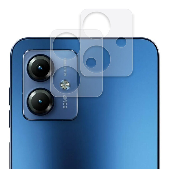2x ERBORD edzett üveg a kamera számára, hogy Motorola Moto G14, átlátszó
