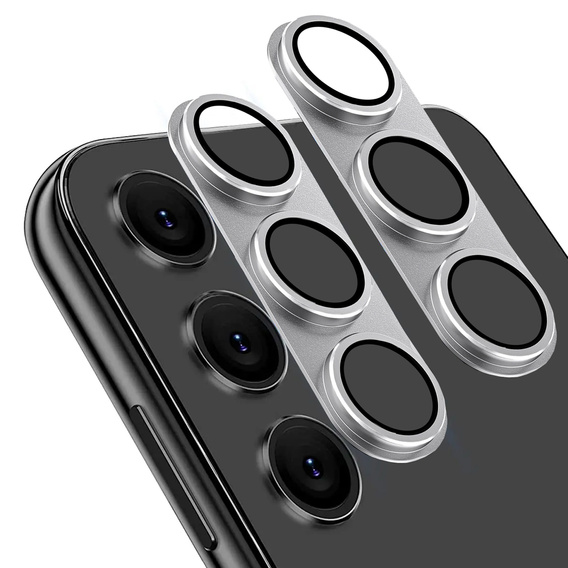 2x ERBORD edzett üveg a kamera számára, hogy Samsung Galaxy S24+ Plus, szürke
