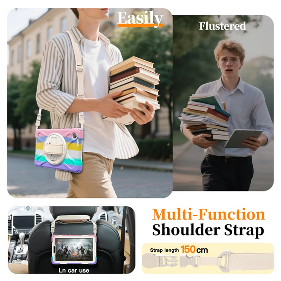 Páncélozott tok állvánnyal és vállpánttal a Lenovo Tab One készülékhez