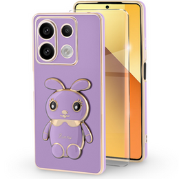 Tok Xiaomi Redmi Note 13 5G, Rabbit, lila + Edzett üveg 9H
