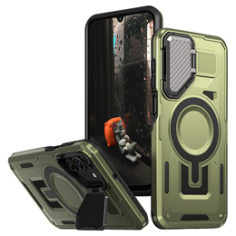 Tok Samsung Galaxy A16, Military MagSafe with camera protection, zöld