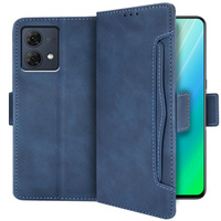 Pattintható tok a Motorola Moto G84 5G, Card Slot, kék