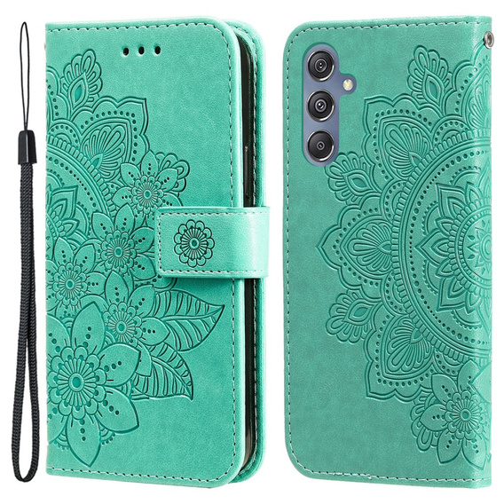 Pattintható tok a Samsung Galaxy M34 5G, Mandala Flower, zöld