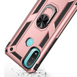 Páncélozott telefontok a Motorola Moto E20/E30/E40, Nox Case Ring, rózsaszín rose gold