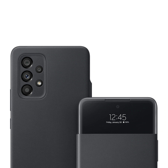 Eredeti Samsung tok a Galaxy A53 5G, S View Wallet Cover, fekete