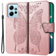 Pattintható tok a Xiaomi Redmi Note 12 4G, Butterfly, rózsaszín rose gold