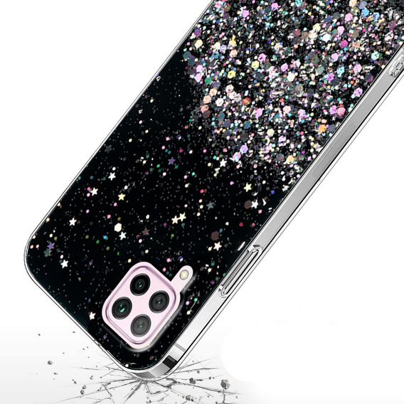 Telefontok a Huawei P40 Lite, Glittery, fekete