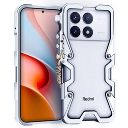 Tok Xiaomi Poco F6 Pro, Aluminium Alloy Bumper, ezüst
