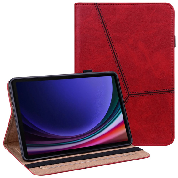 Tok Samsung Galaxy Tab S10 Lite / S10 FE / S9 FE / S9, Classic, tolltartóval, piros