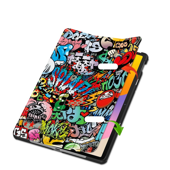 Tok Huawei MatePad SE 11 2024, Smartcase, graffiti