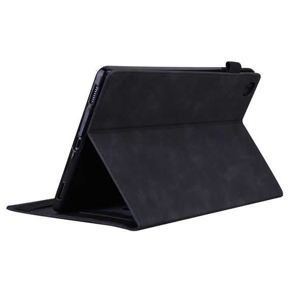 Tok Samsung Galaxy Tab A9+, Classic, tolltartóval, fekete