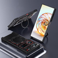 Tok ZTE nubia Z60 Ultra, Kickstand Bumper, lencsevédővel, MagSafe-hoz, fekete / piros