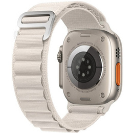 Nylon szíj Apple Watch 1/2/3/4/4/5/6/7/8/SE/ULTRA 42/44/45/45/49mm, bézs színű