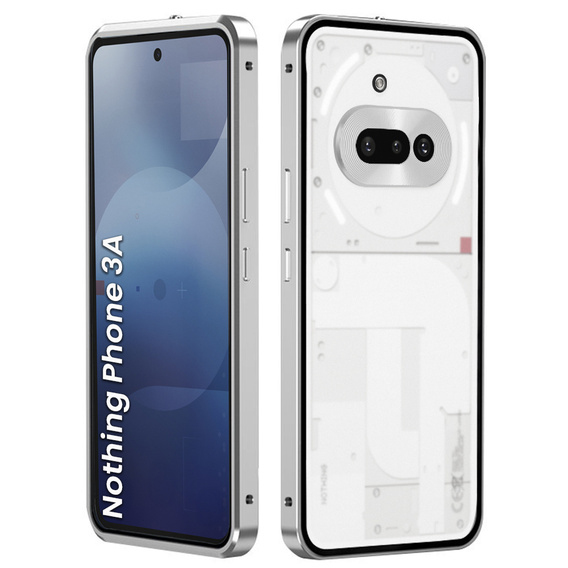 Tok az Nothing Phone 3A, Frame Case, ezüst