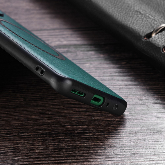 Telefontok a Samsung Galaxy A34 5G, Leather Hybrid MagSafe, zöld
