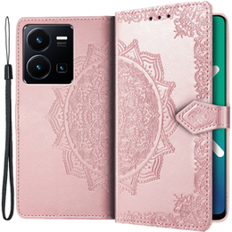 Pattintható tok a Vivo Y35 4G, Mandala, rózsaszín rose gold