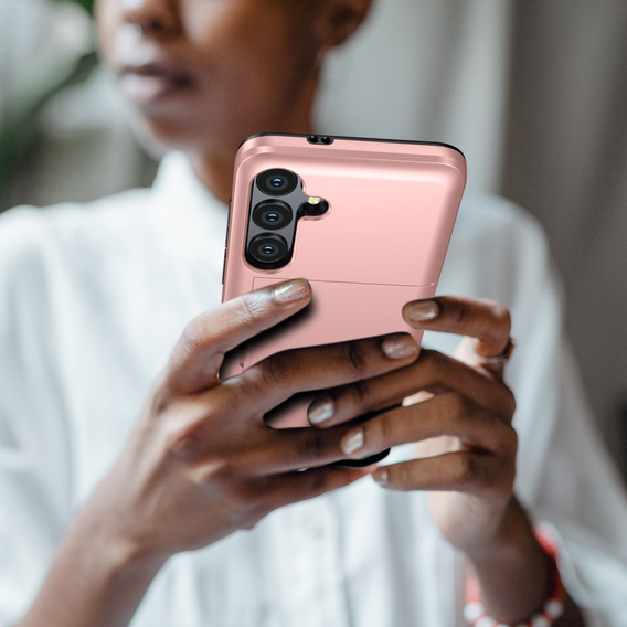 Telefontok a Samsung Galaxy A56 5G, Sliding Card Holder, rózsaszín