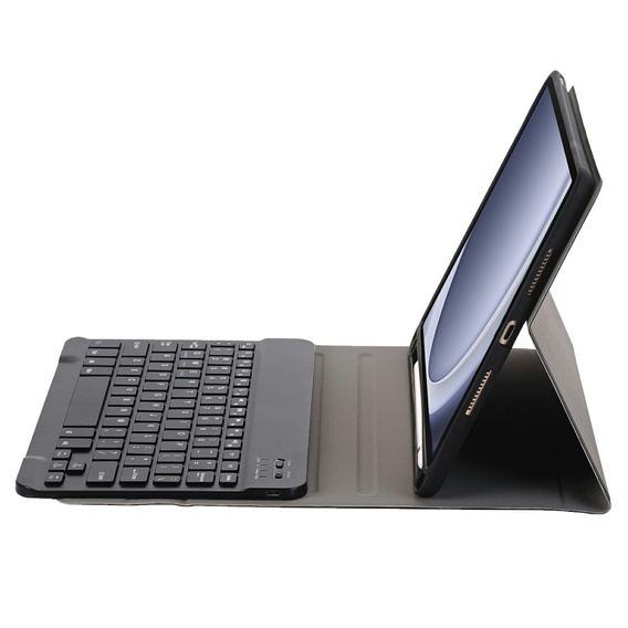 Tok + billentyűzet Samsung Galaxy Tab A9+, Leather Pen Slot, fekete