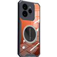 Tok Realme GT 7 Pro, mágneses lemezzel, átlátszó / fekete