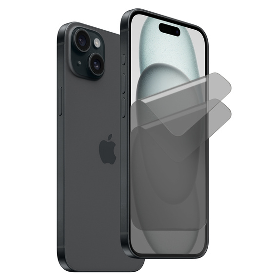 2 x iPhone 15 adatvédelmi fólia, ERBORD kémelhárító hidrogél
