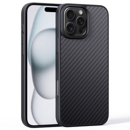 Tok iPhone 16 Pro Max, Aramid Fiber Cover, fekete