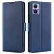 Pattintható tok a Motorola Edge 30 Neo 5G, Wallet Thin Magnet, sötétkék