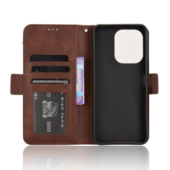 Pattintható tok a Xiaomi Redmi 13, Card Slot, barna
