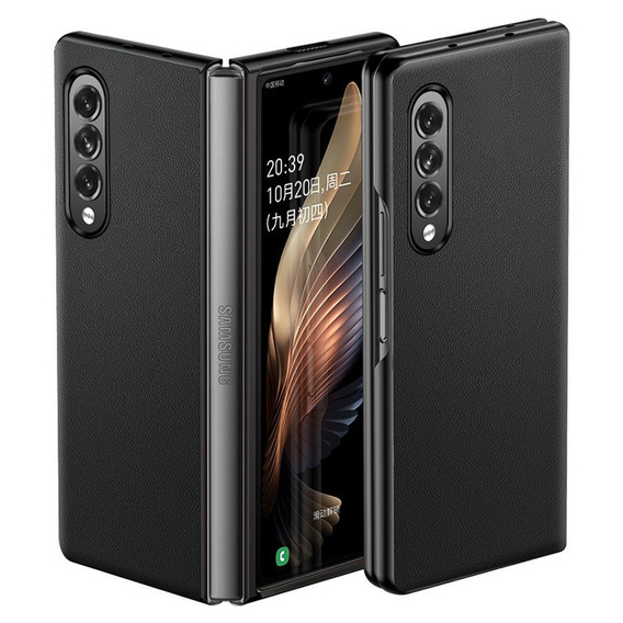 Bőr tok Samsung Galaxy Z Fold3 5G, leather hybrid, kék