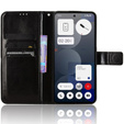 Pattintható tok a Nothing Phone 3A Pro, Crazy Horse Wallet, fekete