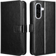 Pattintható tok a Samsung Galaxy A56, Crazy Horse Wallet, fekete