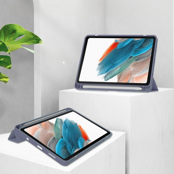 Tok Samsung Galaxy Tab A9, Smartcase Hybrid, tolltartó résszel, lila