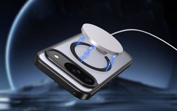 Fusion Hybrid tok Google Pixel 10 / 10 Pro készülékhez, MagSafe, állvánnyal, kék színű